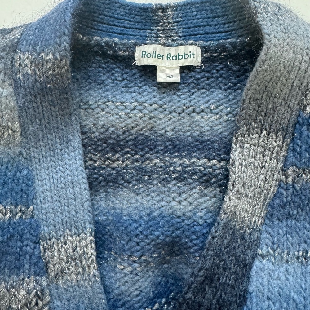 Roller Rabbit Blue Gradient Knit Cardigan - Picture 3 of 8